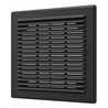 Решетка вентиляционная с сеткой 1520Р разъемная 150х200 пластик Black