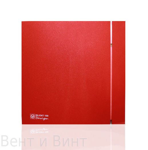 Вентилятор накладной S&P SILENT-100 CRZ RED DESIGN 4C