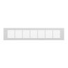 Решетка вентиляционная переточная с сеткой 4810DP AL 480х100 алюминий Silver