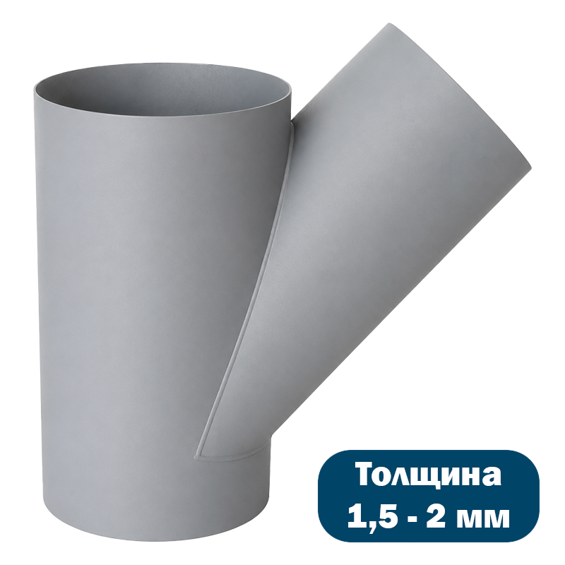 Тройник стальной D100 1.5мм
