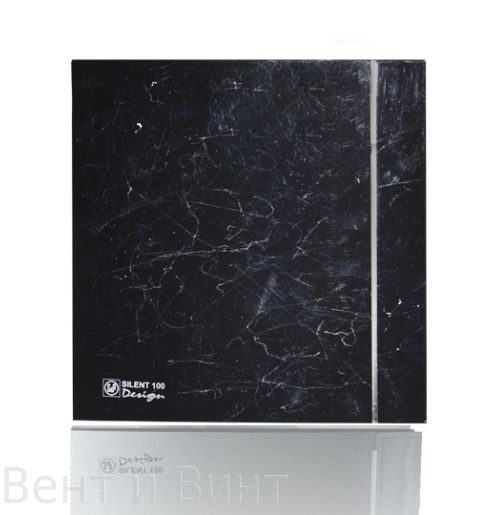 Вентилятор накладной S&P SILENT-100 CZ MARBLE BLACK DESIGN